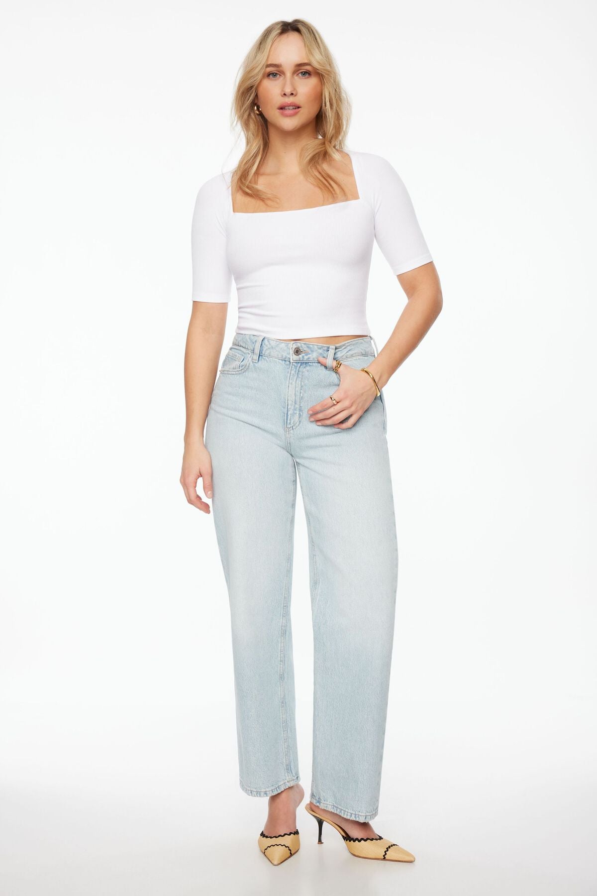 Jade Square Neck Top