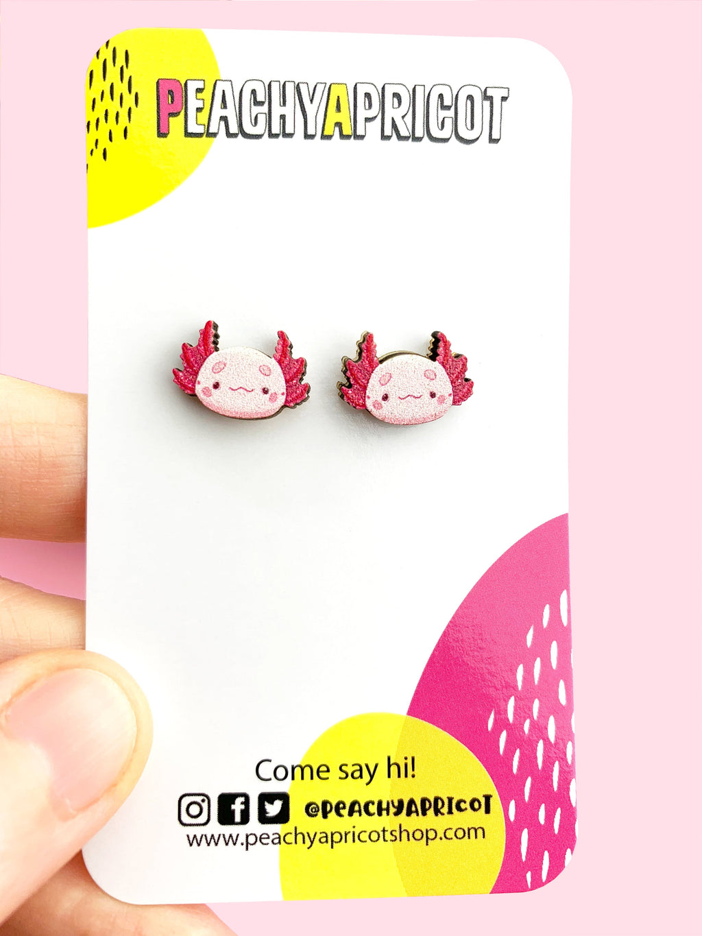 Boucles d'oreilles Axolotl