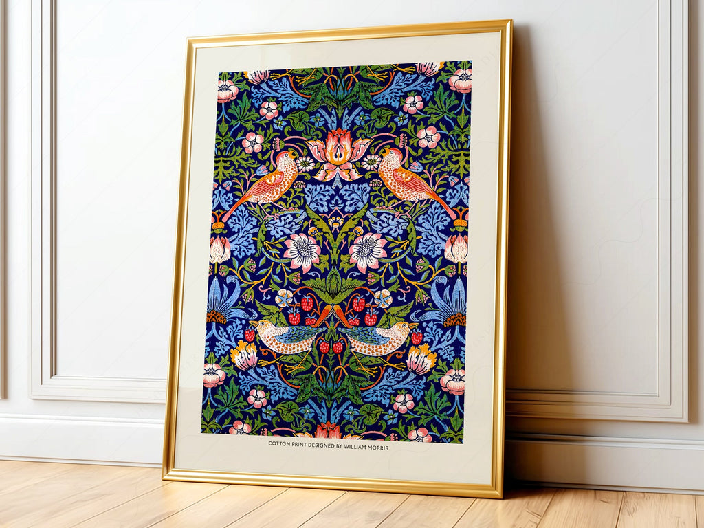 William Morris Strawberry Thief Art Print – Arts and Crafts Wall Decor