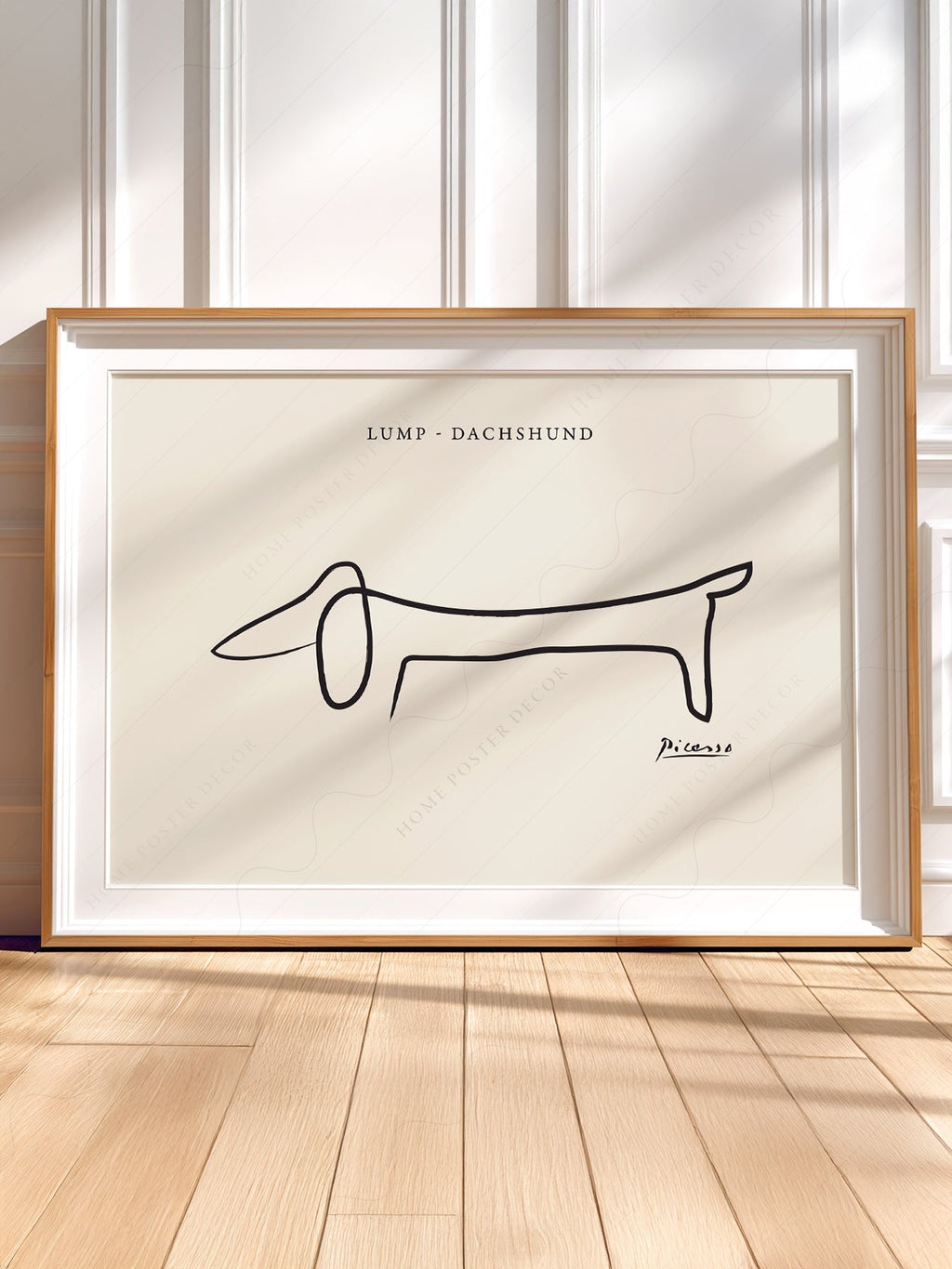 Pablo Picasso Lump Dachshund Line Drawing Print – Minimalist Wall Art
