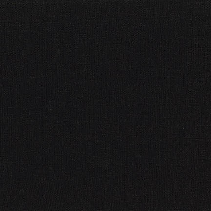 Mélange de lin pour laveuse de Bruxelles - Noir, 1/4 yard