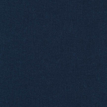 Mélange de lin pour laveuse de Bruxelles - Bleu marine, 1/4 yard