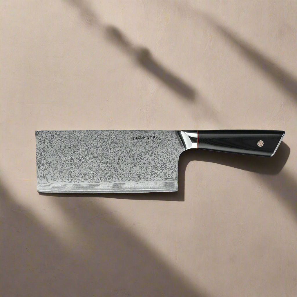 HAGAKURE X | Cleaver Knife 7" Damascus AUS 10 Steel