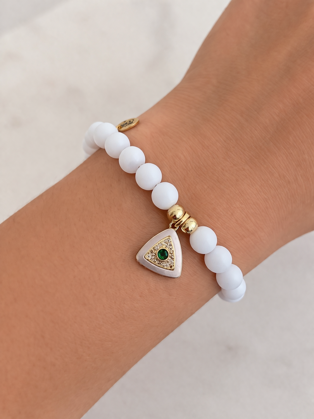 White Jade Evil Eye Bracelet