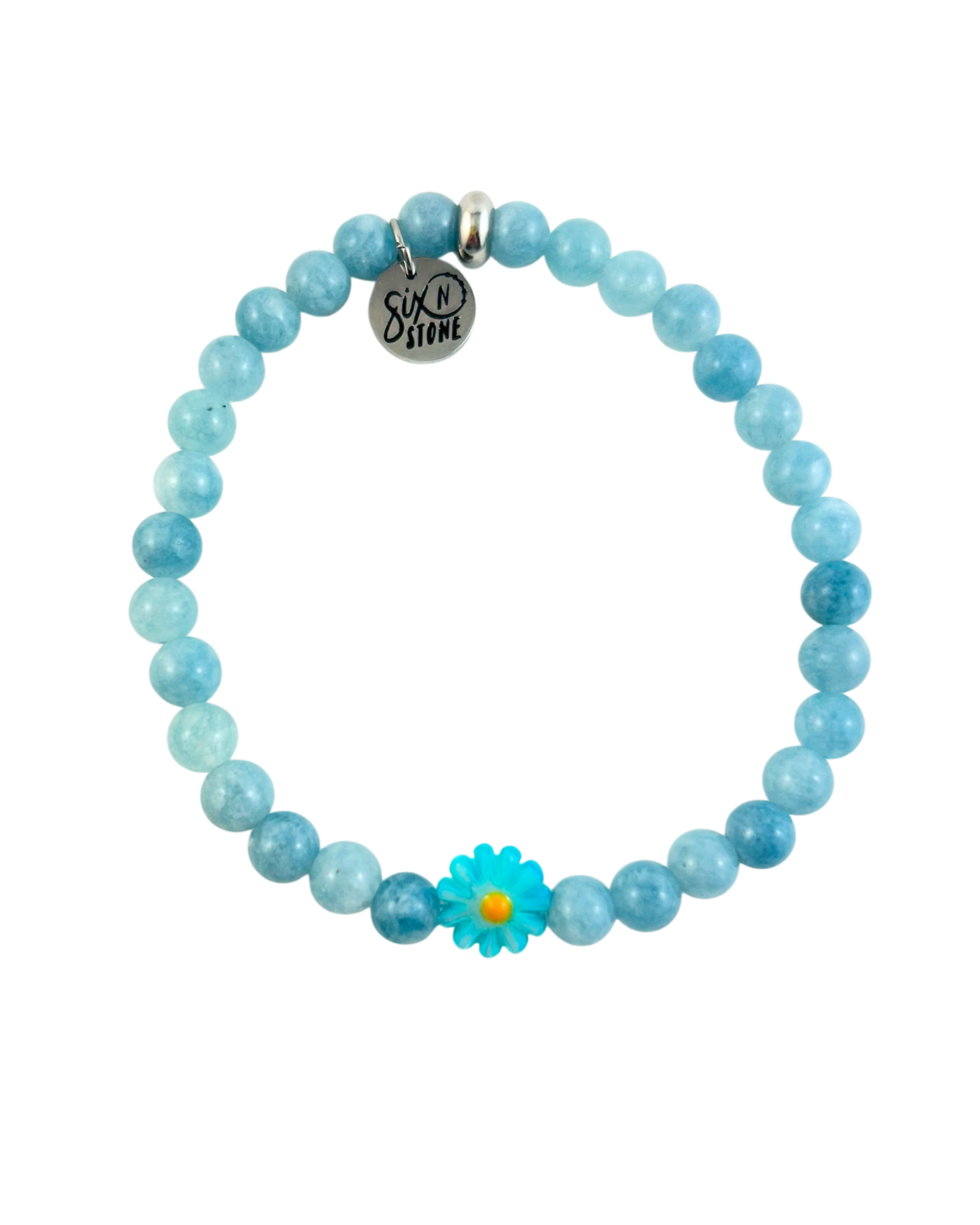 Mini Gemstone Flower Bracelet - multiple colours