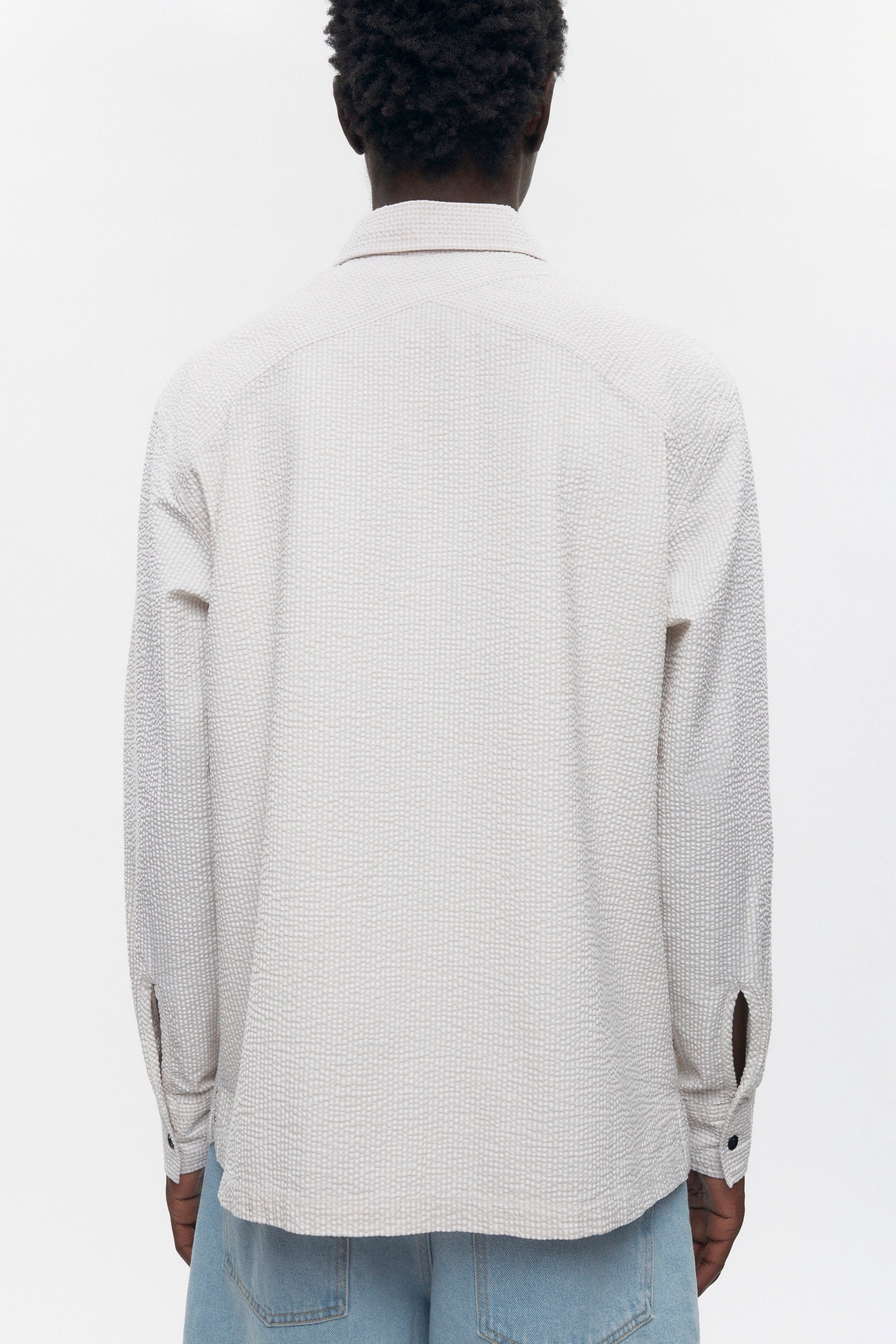 Men's Seersucker Full Zip Shirt