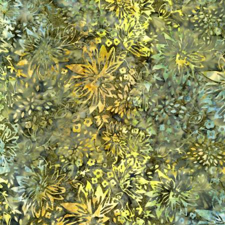 Batik Tonga Trésors Intemporels - Fleurs Sauvages d'Olivier - B4363-OLIVE
