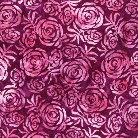 Batik Tonga Trésors Intemporels - Roses de Velours - B8382-VELVET