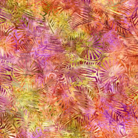 Batik Tonga Timeless Treasures - Charm Moulinet Feuillage tropical - B8739-CHARM