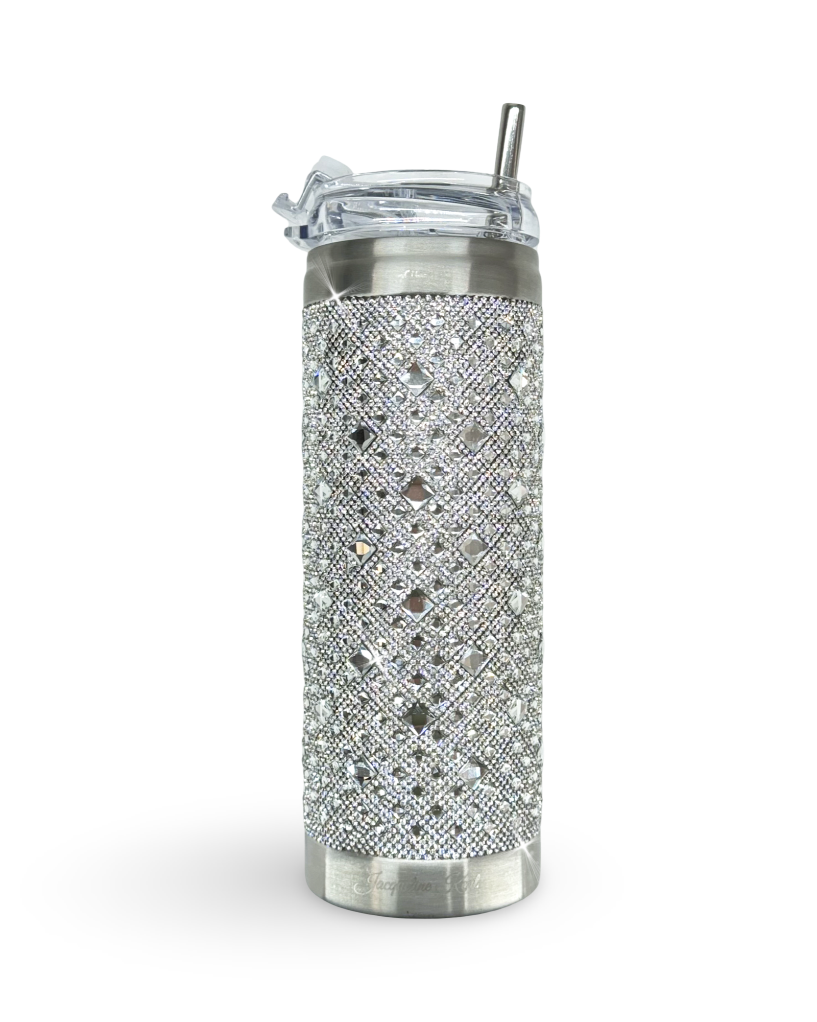 Gobelet en acier inoxydable orné de cristaux de 59 cl – Diamant argenté