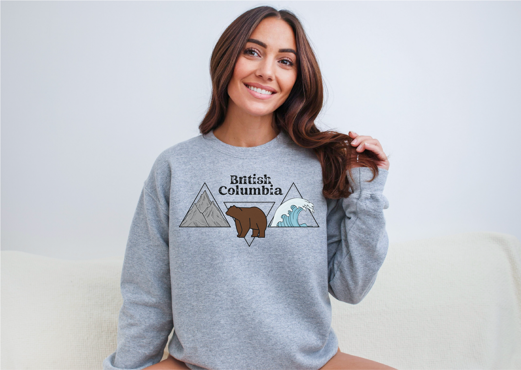 British Columbia Triangles Unisex Crewneck | BC Clothing