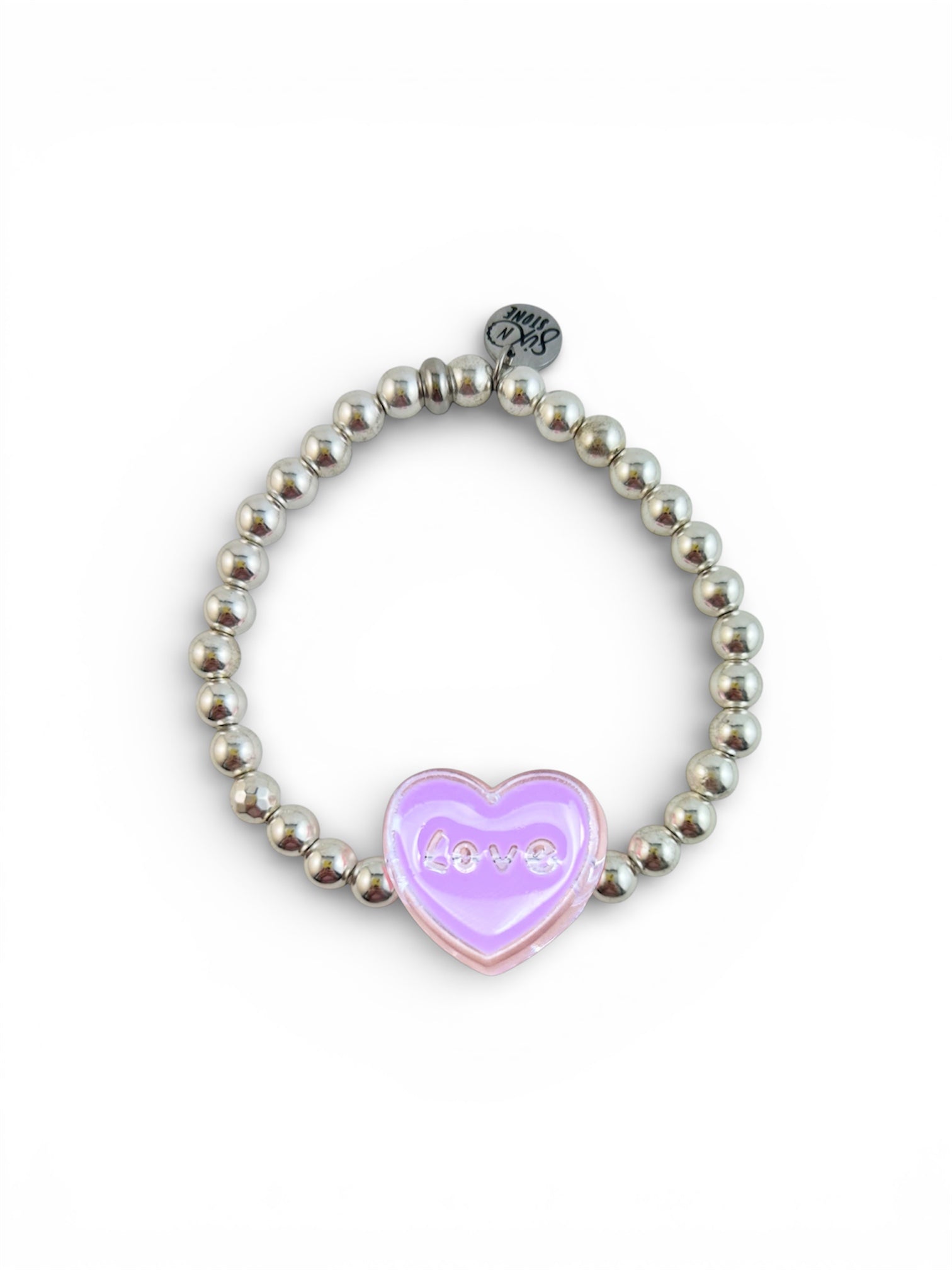 Bracelet à breloques en hématite - Argent