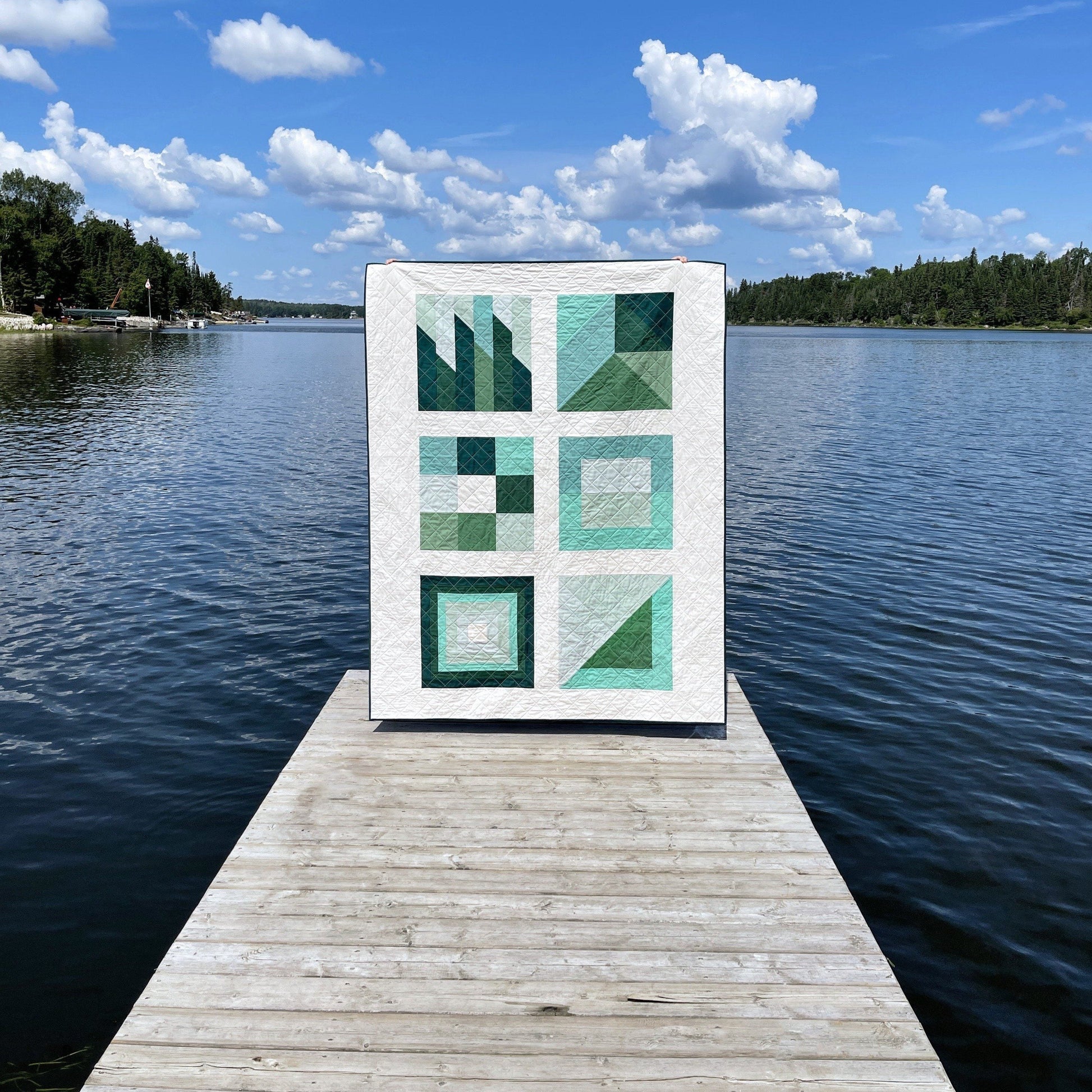 Boreal Forest Quilt Kit - Green Version Quilt Kit Piece Fabric Co. 