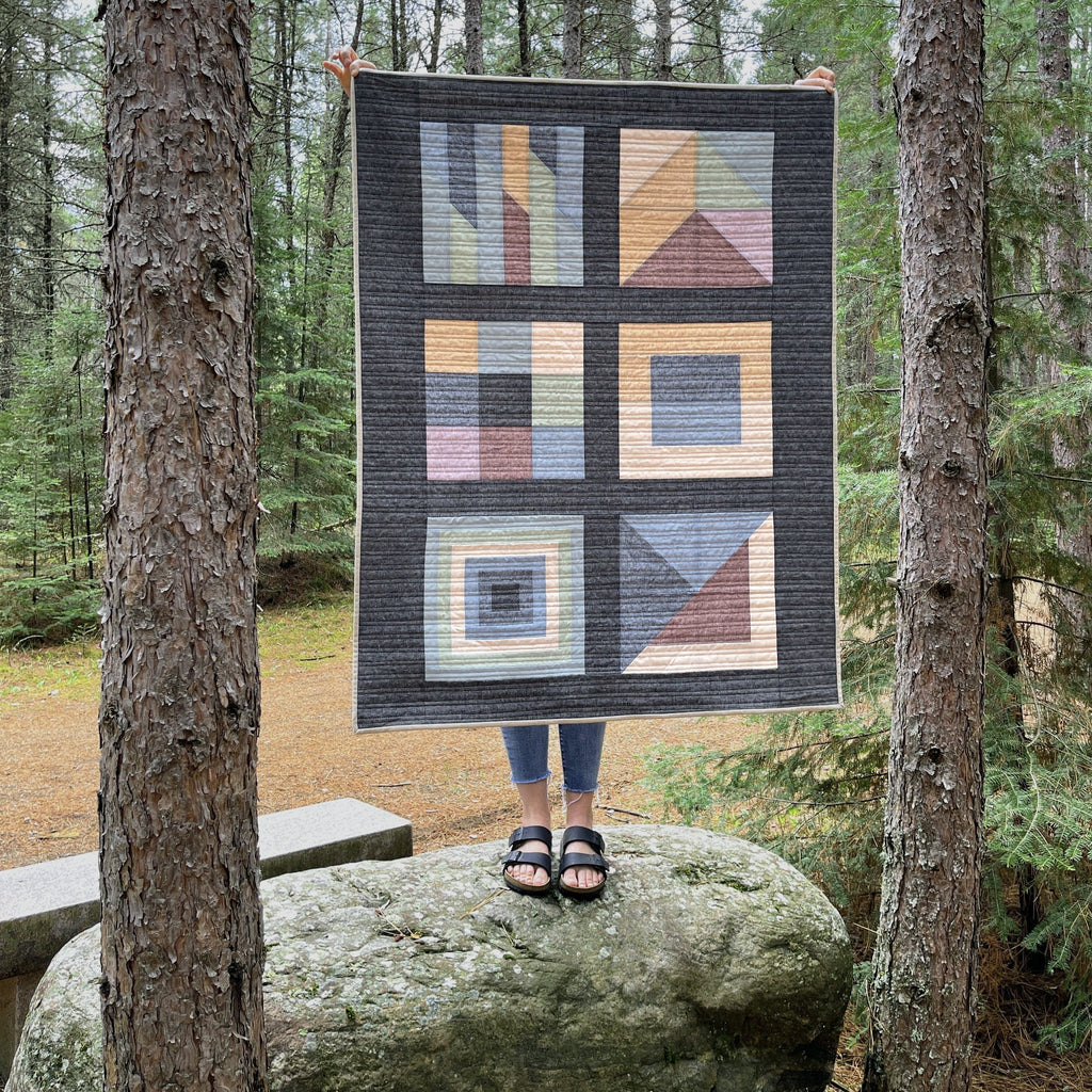 Boreal Forest Quilt Kit - Linen Version Quilt Kit Piece Fabric Co. 