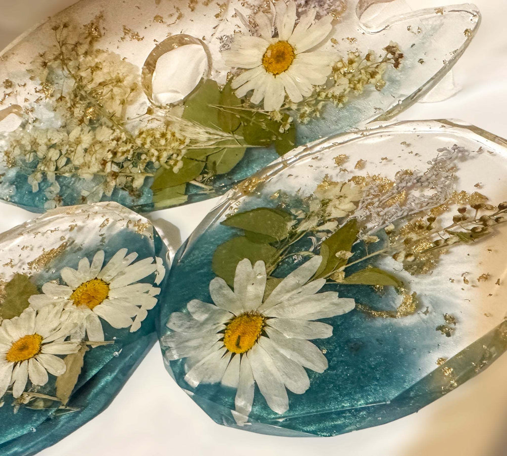 Coffret à verres à vin avec 2 sous-verres en résine