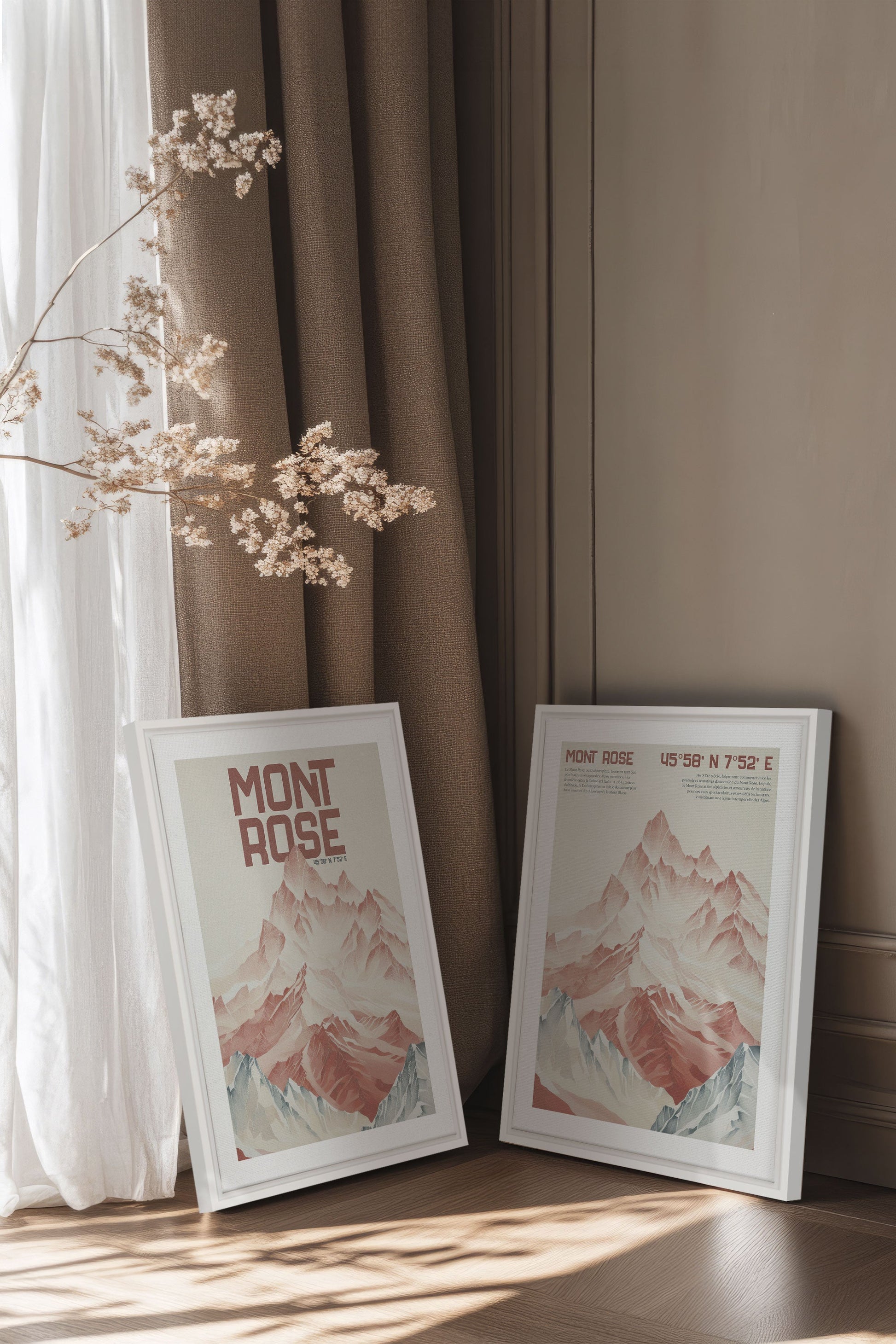 DUO ROSE SUMMIT (2 Stretched Canvas Works)