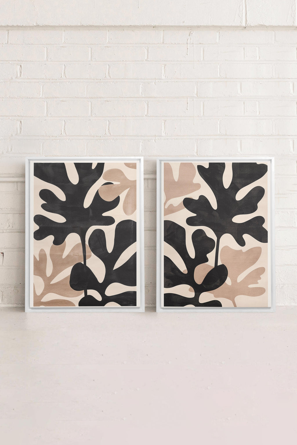 ORGANIC SHADOWS DUO (2 Stretched Canvas Artworks)