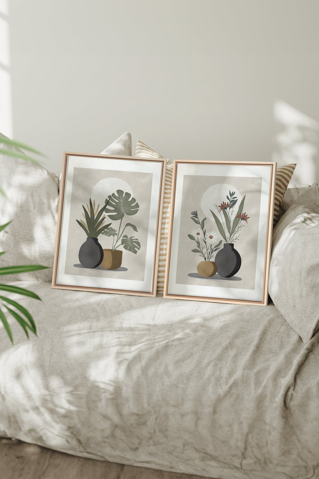 DUO FLORAL COMPLICITY (2 Stretched Canvas Artworks)