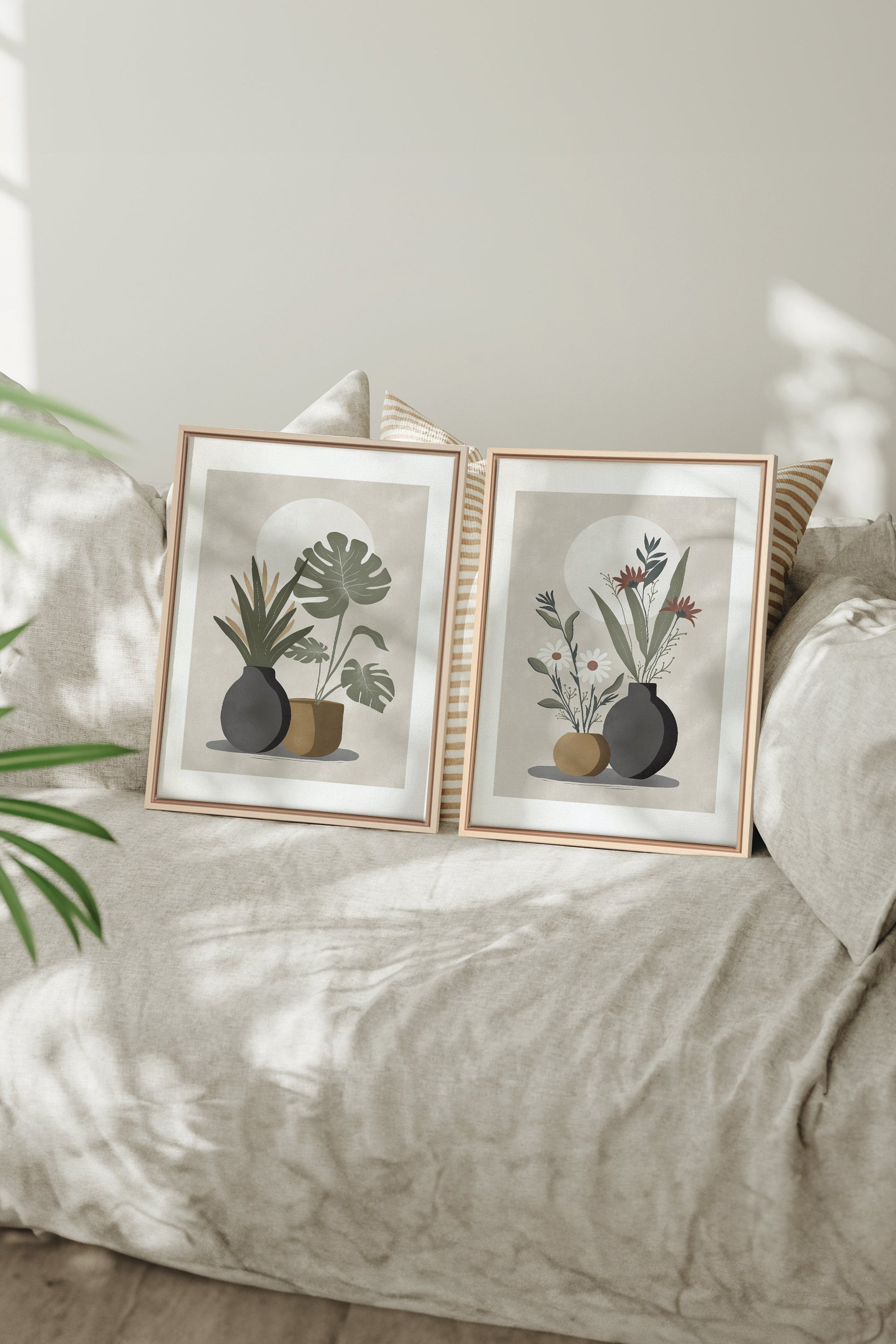 DUO FLORAL COMPLICITY (2 Stretched Canvas Artworks)