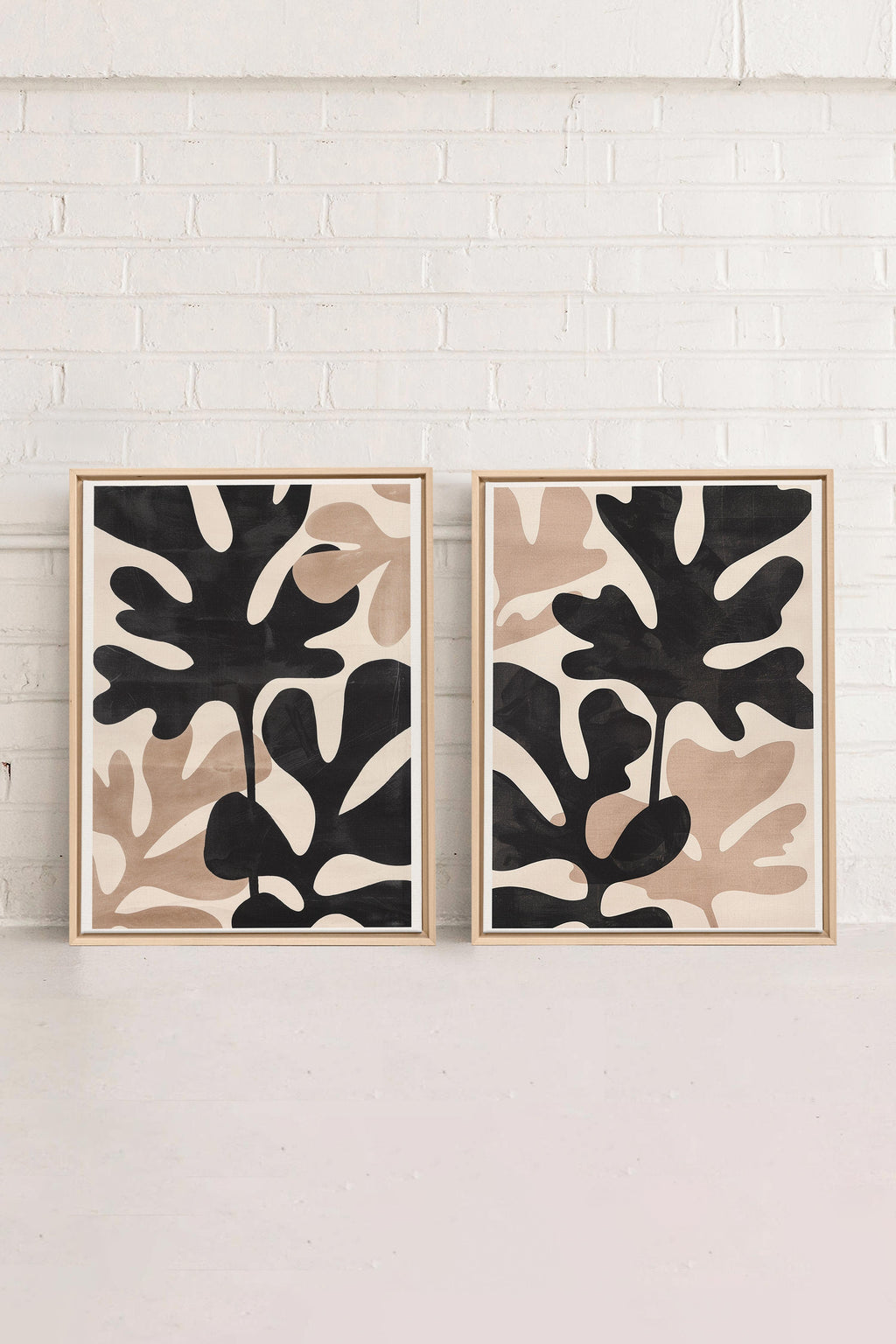 ORGANIC SHADOWS DUO (2 Stretched Canvas Artworks)