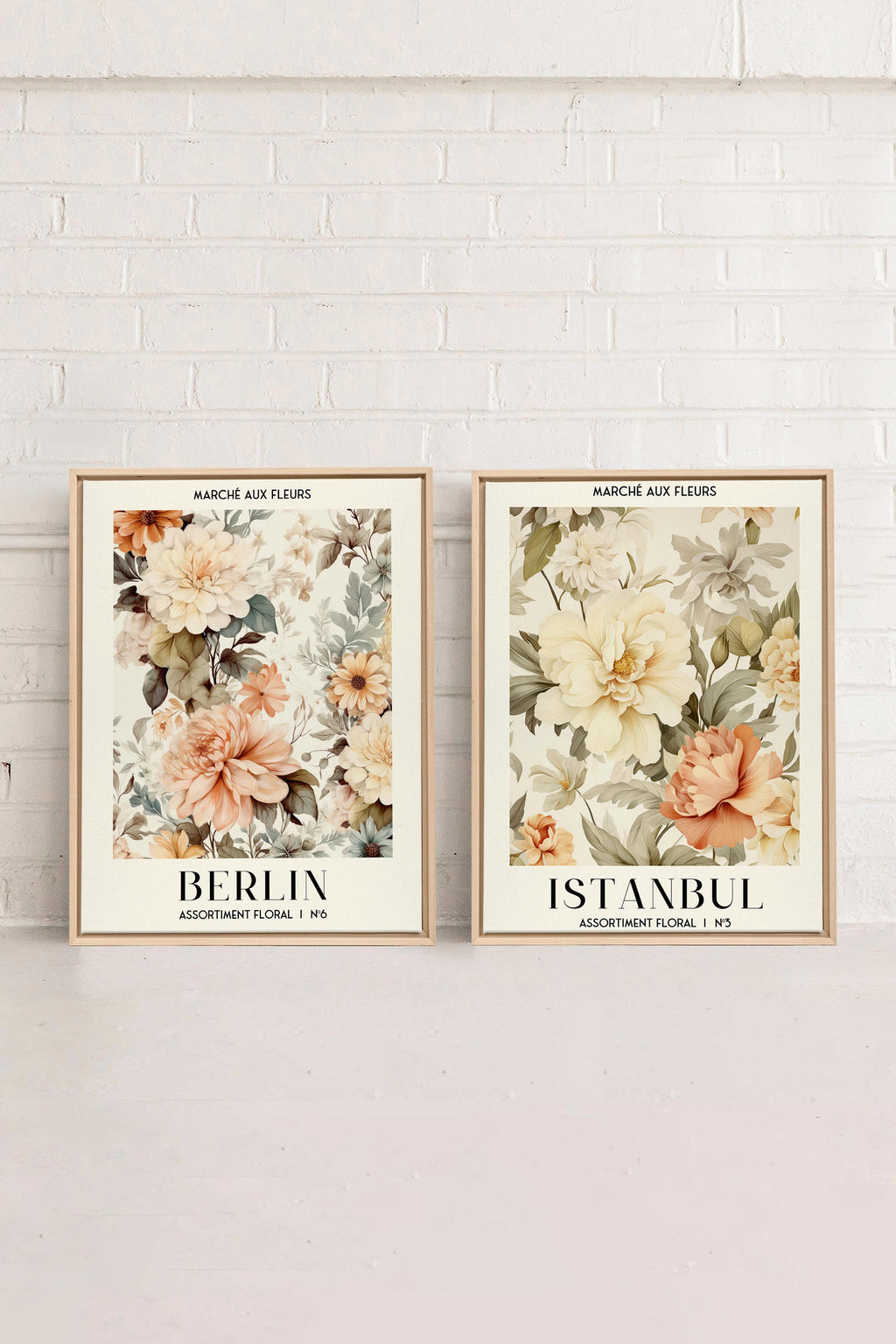 DUO FLORAL ASSORTMENT (2 Stretched Canvas Artworks)