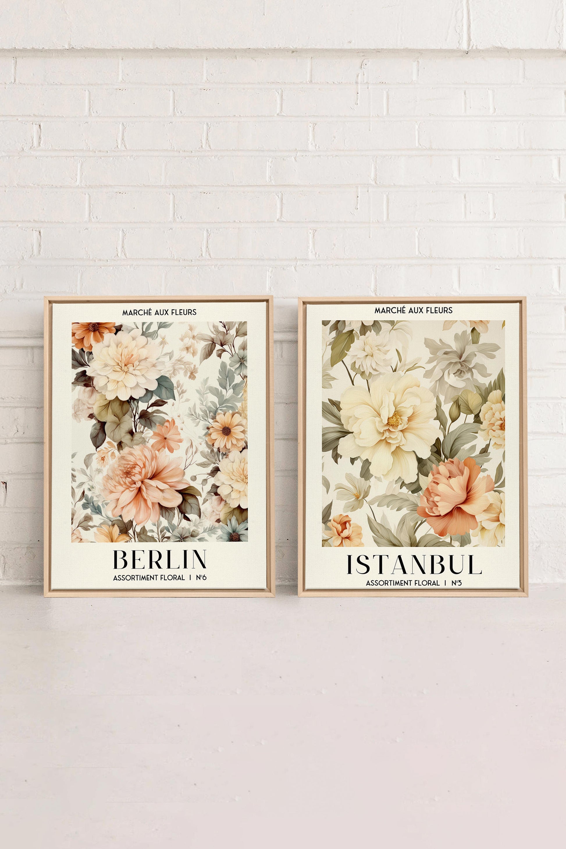 DUO FLORAL ASSORTMENT (2 Stretched Canvas Artworks)