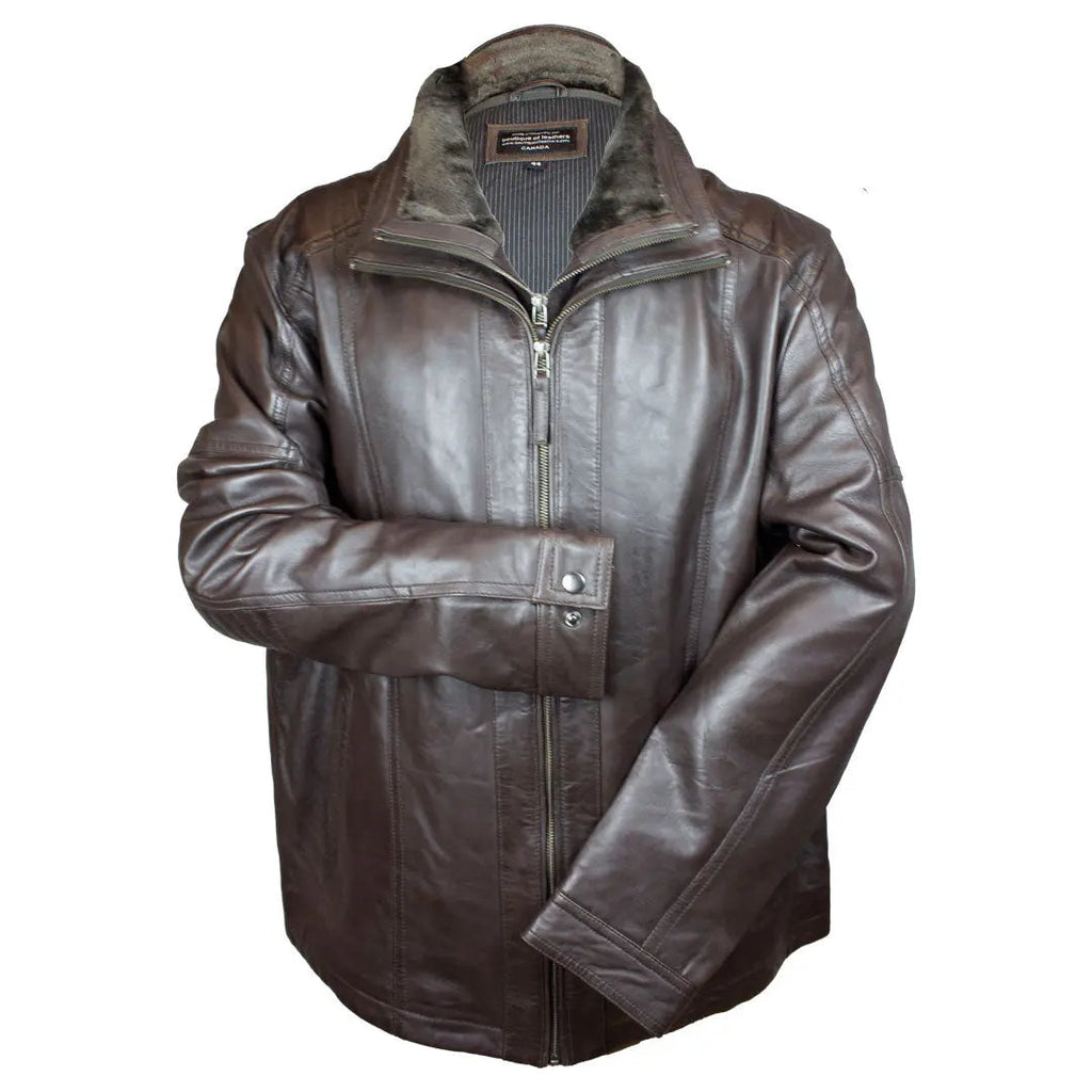 Veste bomber Cardian pour homme en cuir d'agneau BOL