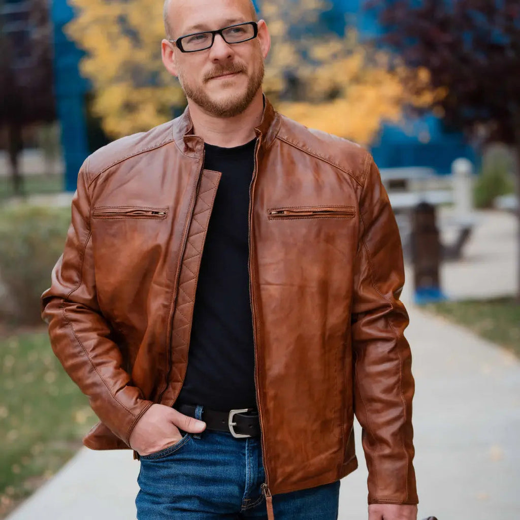 BOL Men's Racer Leather Jacket