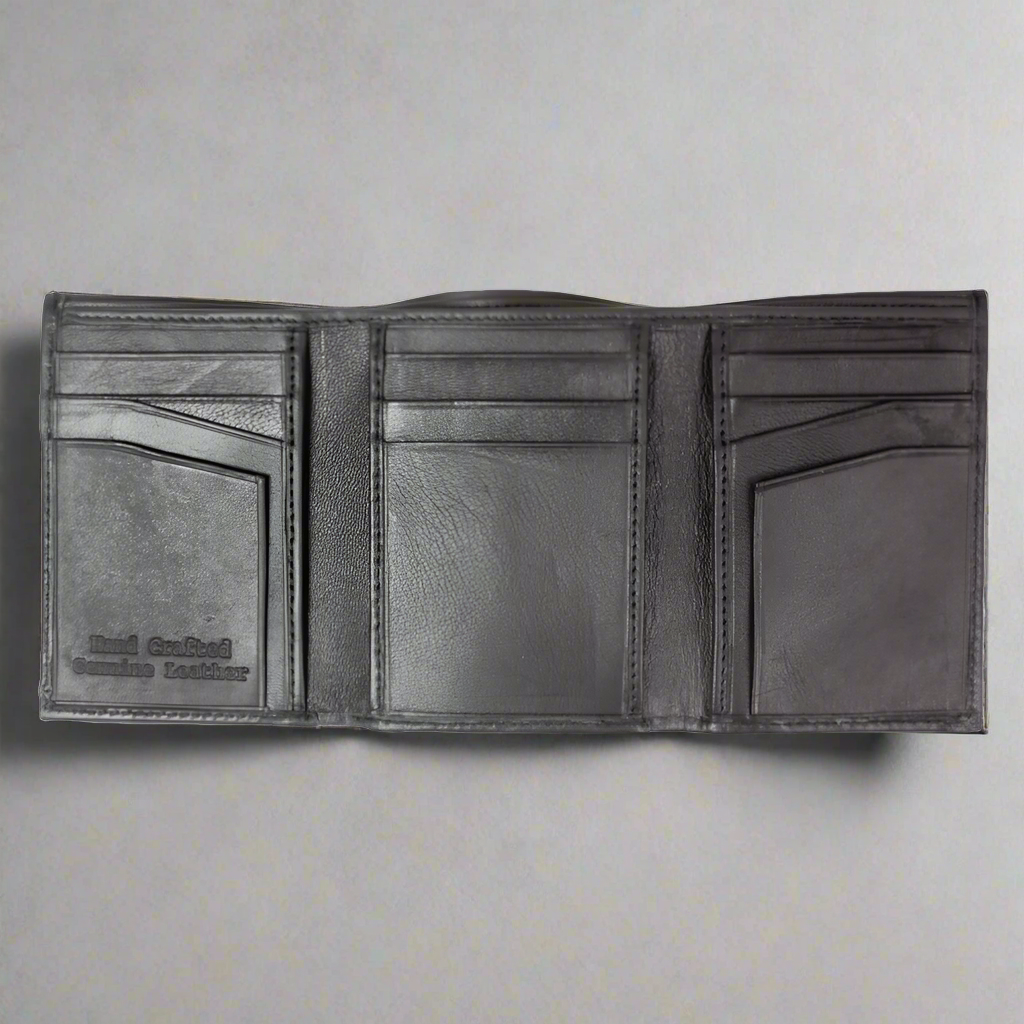 Portefeuille en cuir à trois volets pour homme BOL