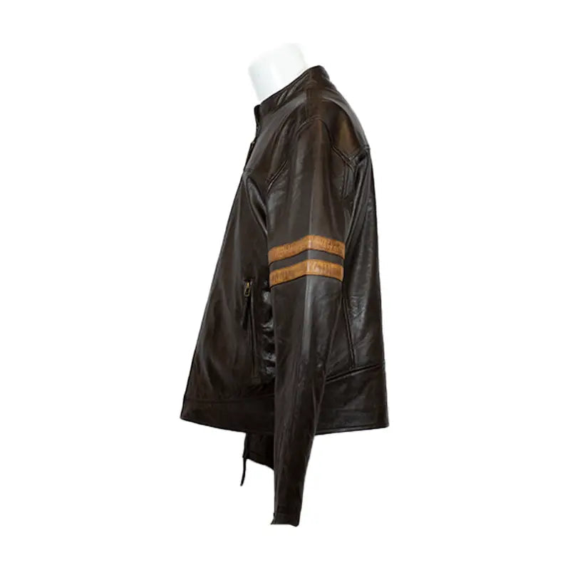 BOL Men's Zip up Lamb Leather Jacket