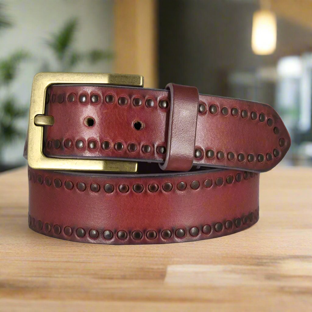 Ceinture en cuir travaillé pour femme BOL