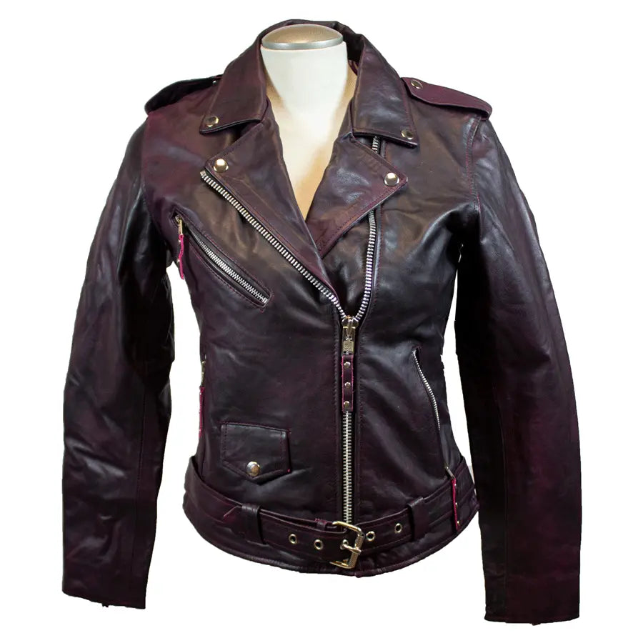 Veste en cuir style motard pour femme BOL