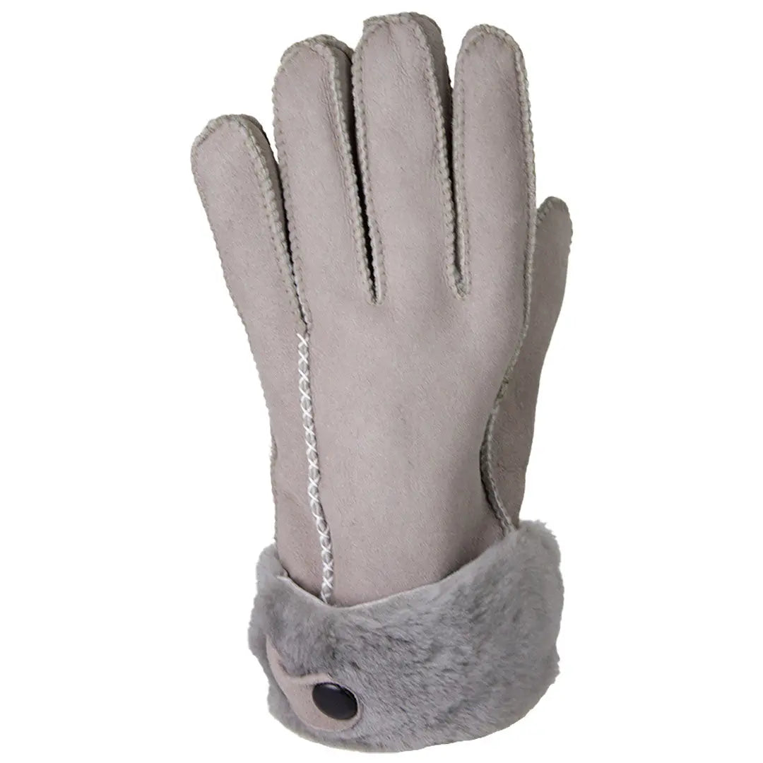Gants en peau de mouton mérinos cousus main et boutonnés pour femmes BOL