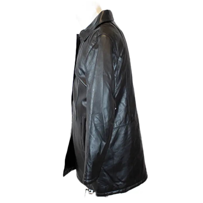 Veste en cuir boutonnée pour femme BOL