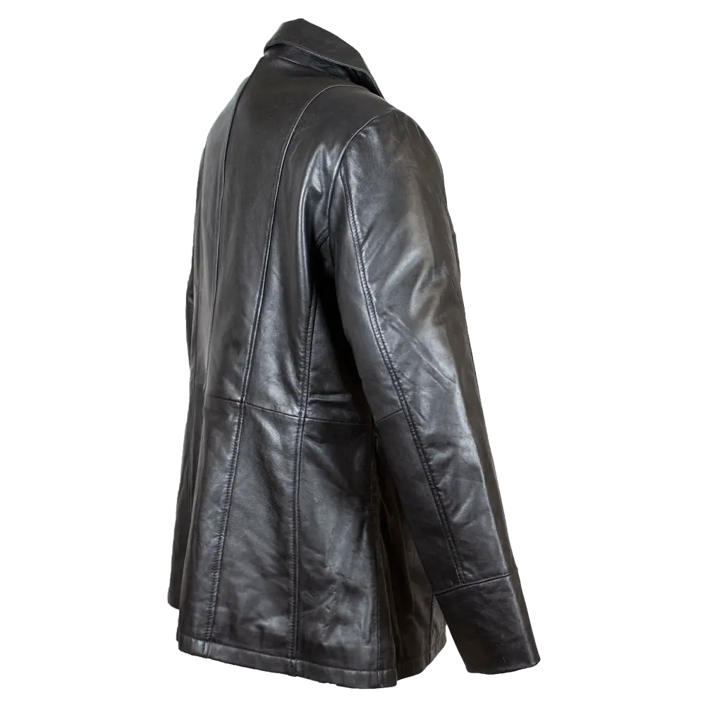 BOL Women's Long Zip Up Leather Jacket