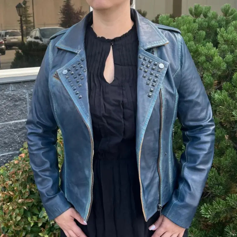 Veste en cuir d'agneau Marya pour femme de BOL