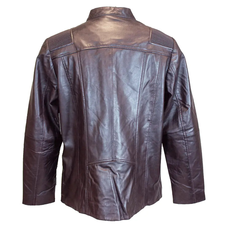 Veste en cuir à épaules côtelées Paulina pour femme de BOL