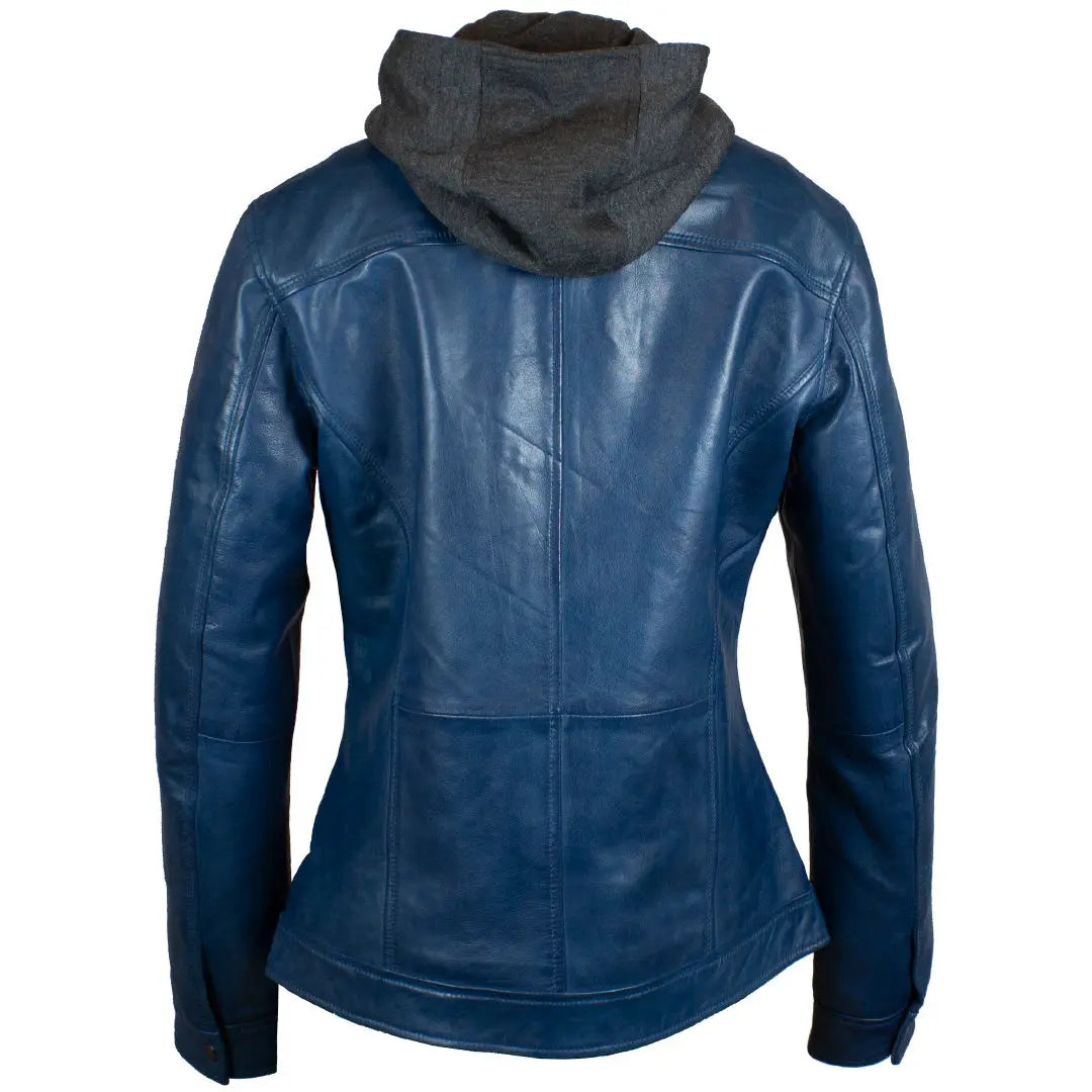 BOL Women's Removable Hood Leather Jacket