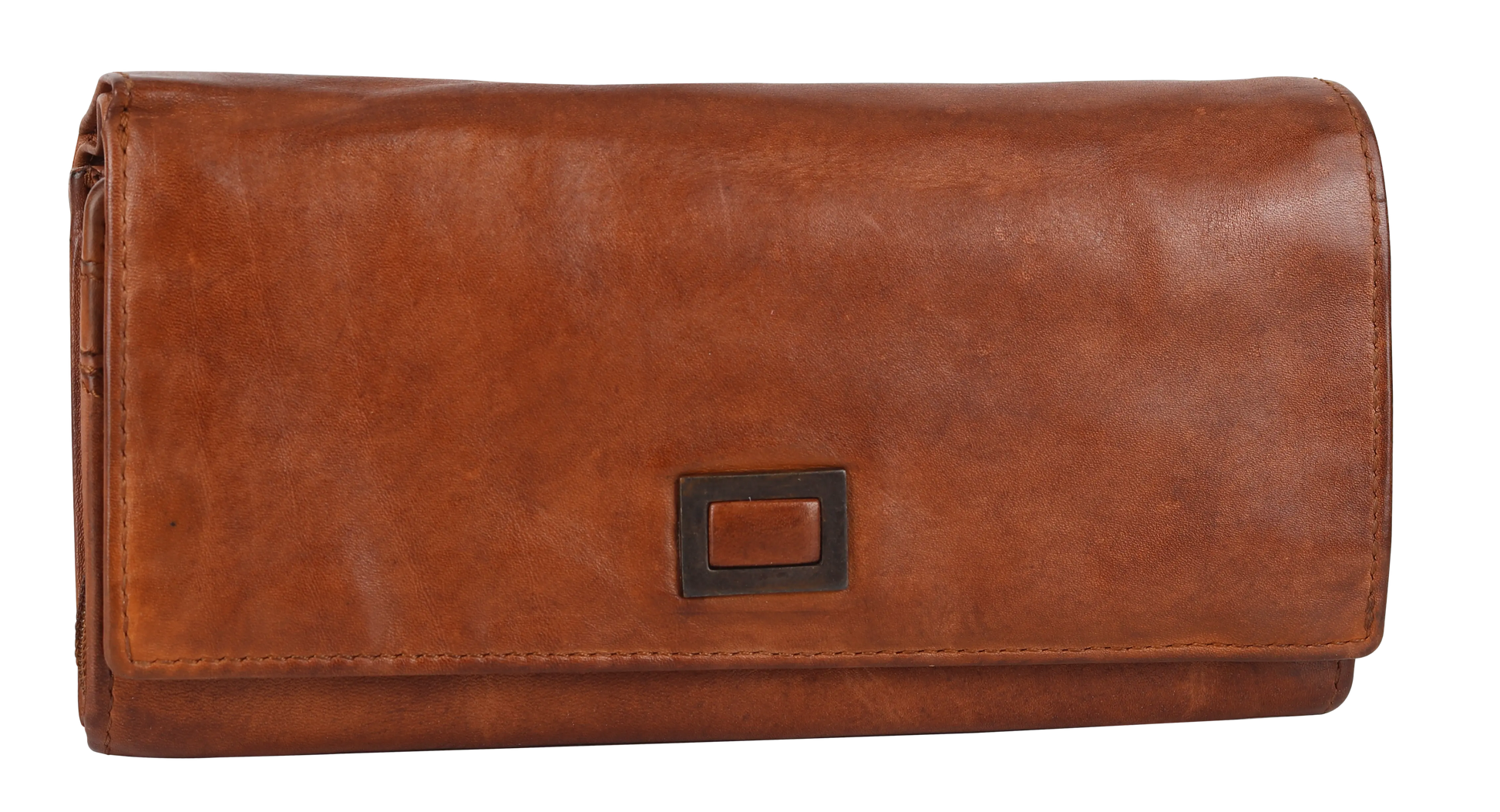 Portefeuille en cuir à languette carrée pour femme BOL