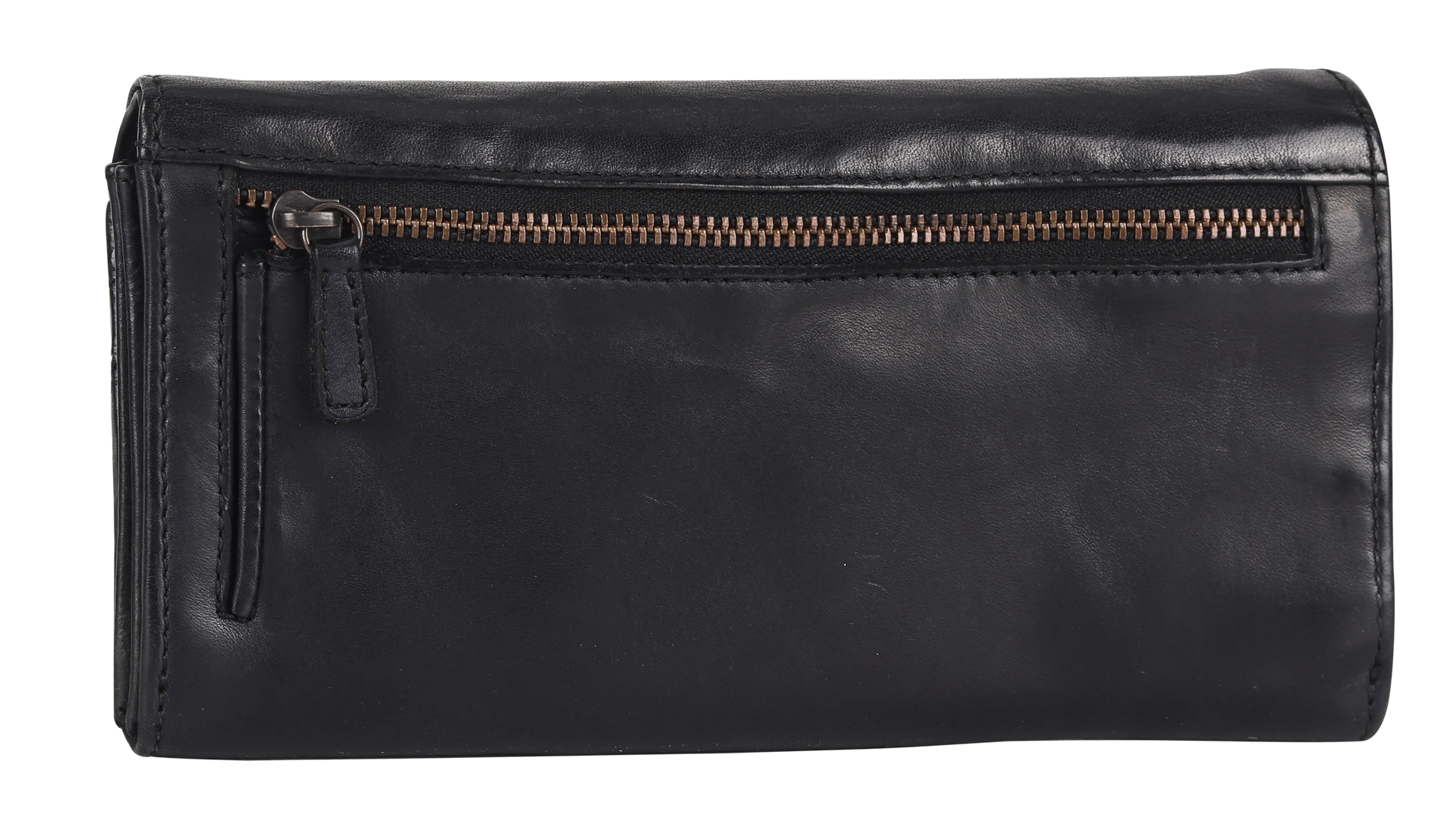 Portefeuille en cuir à languette carrée pour femme BOL