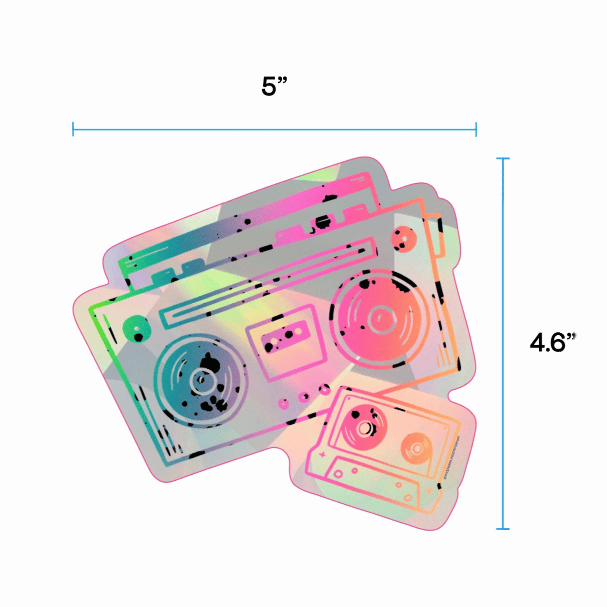 Boombox Suncatcher Sticker