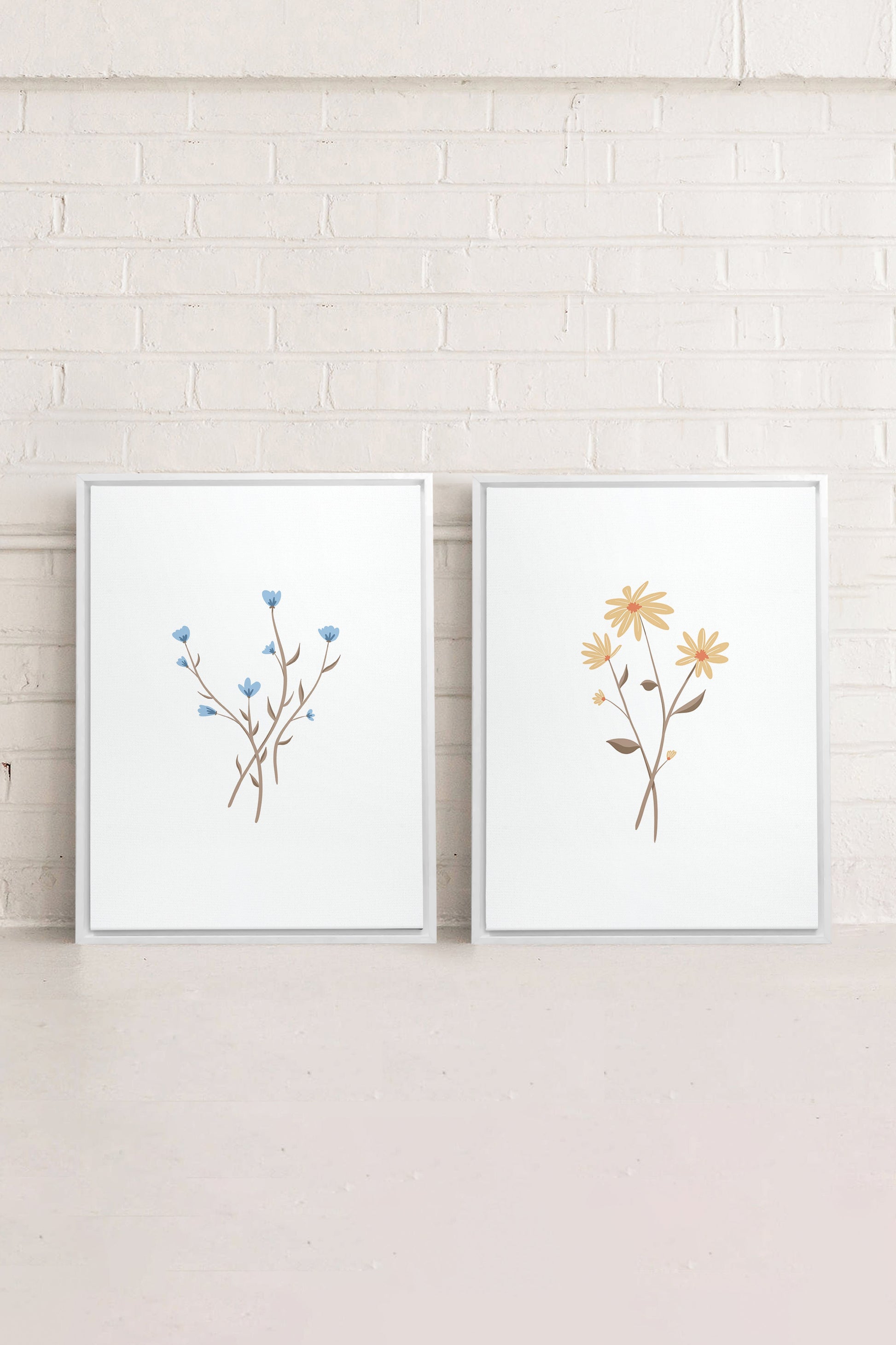 Rustic Bouquet (2 Stretched Canvas Artworks)