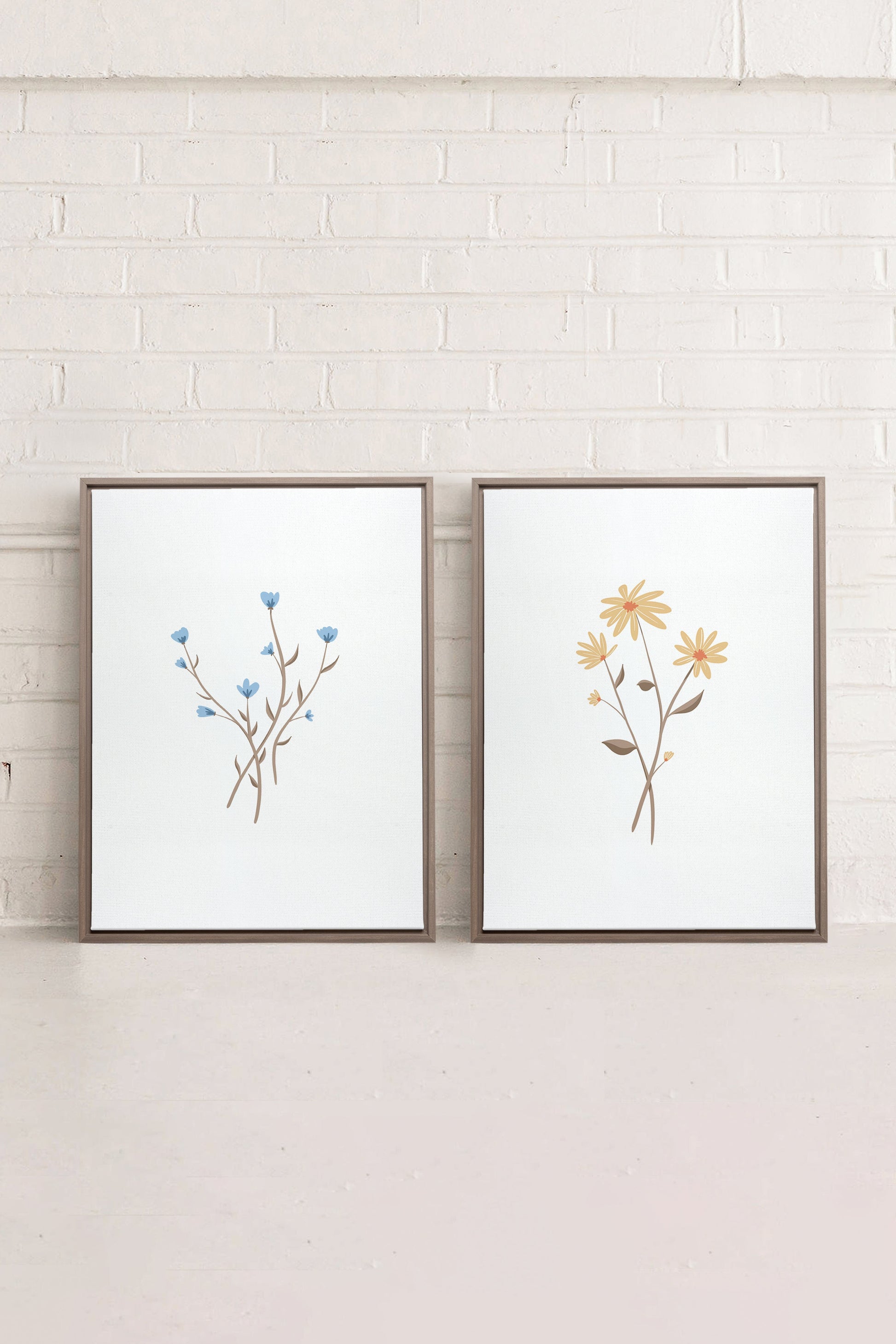 Rustic Bouquet (2 Stretched Canvas Artworks)
