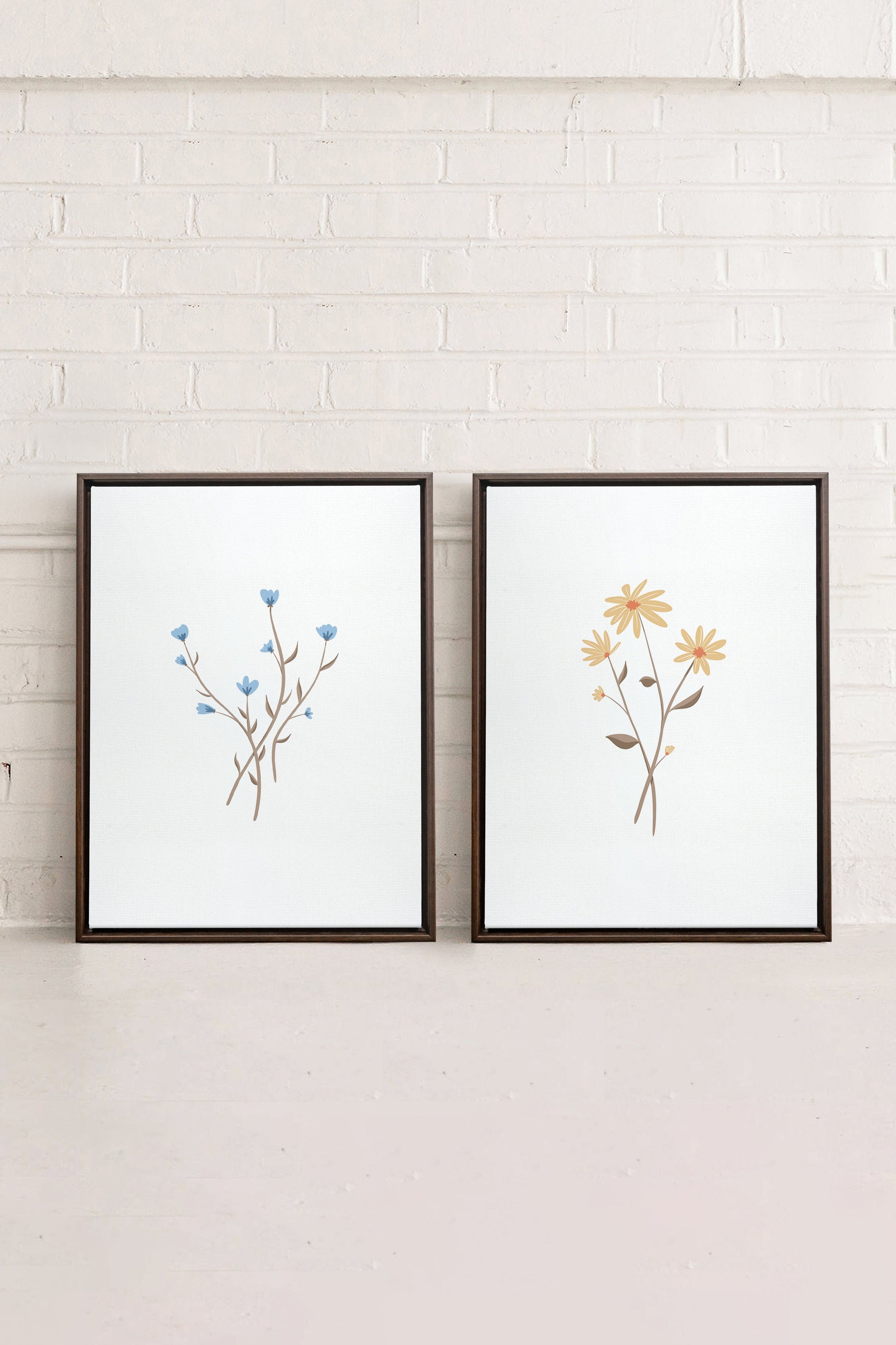 Rustic Bouquet (2 Stretched Canvas Artworks)