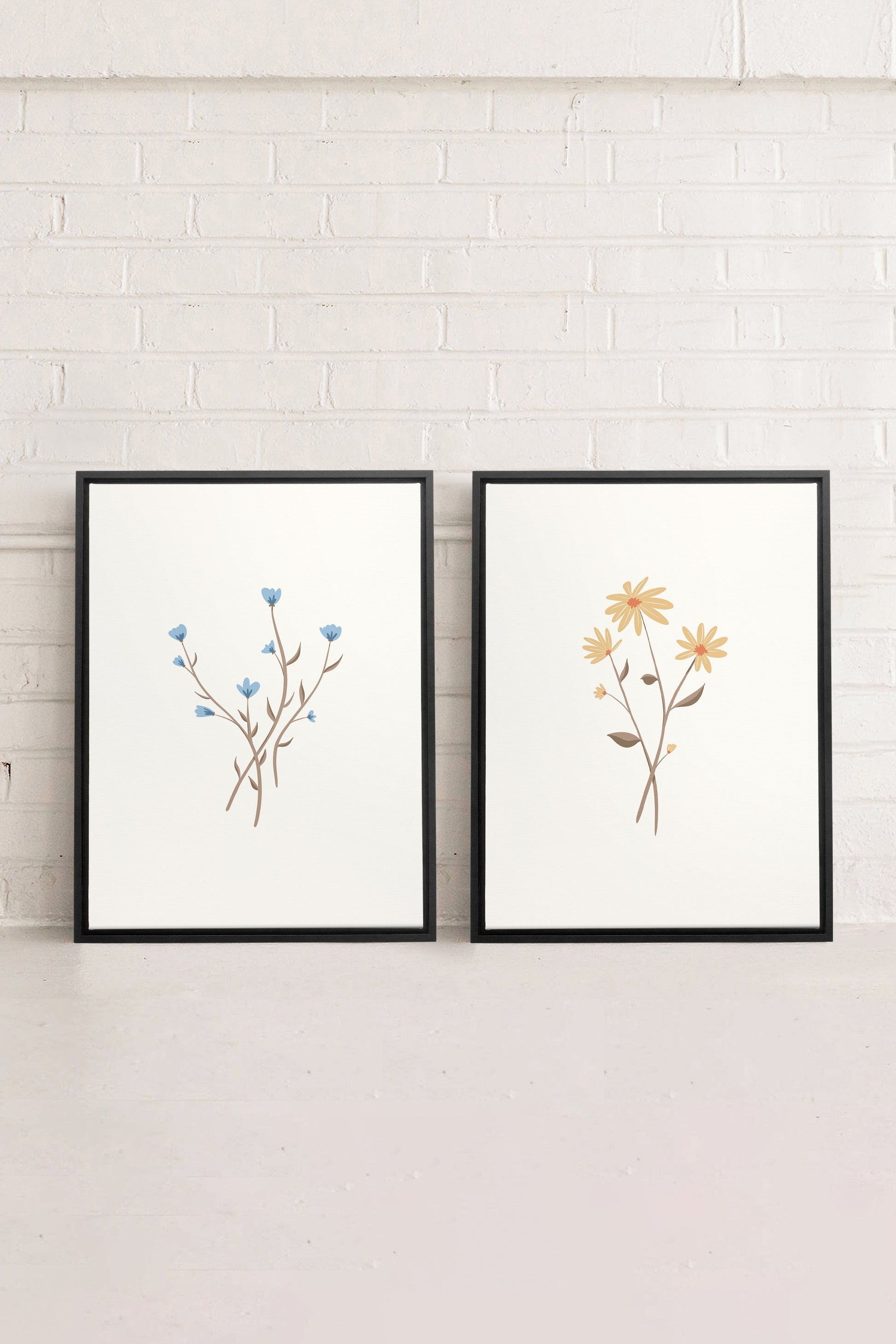 Rustic Bouquet (2 Stretched Canvas Artworks)