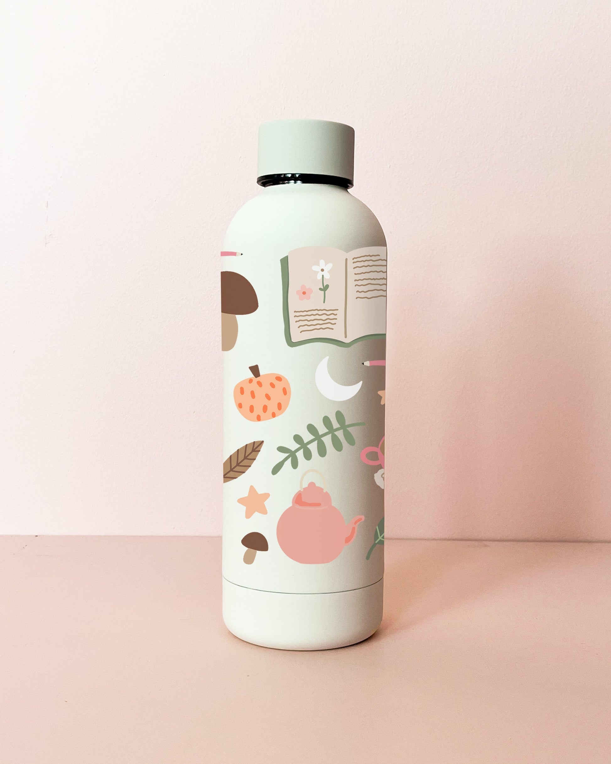 Bouteille en acier inoxydable de 500 ml - Club de lecture crème