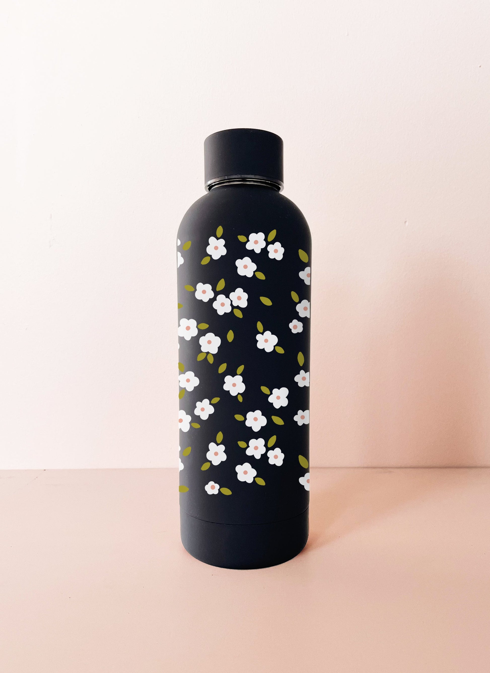 Bouteille en acier inoxydable noir de 500 ml - Bloom White