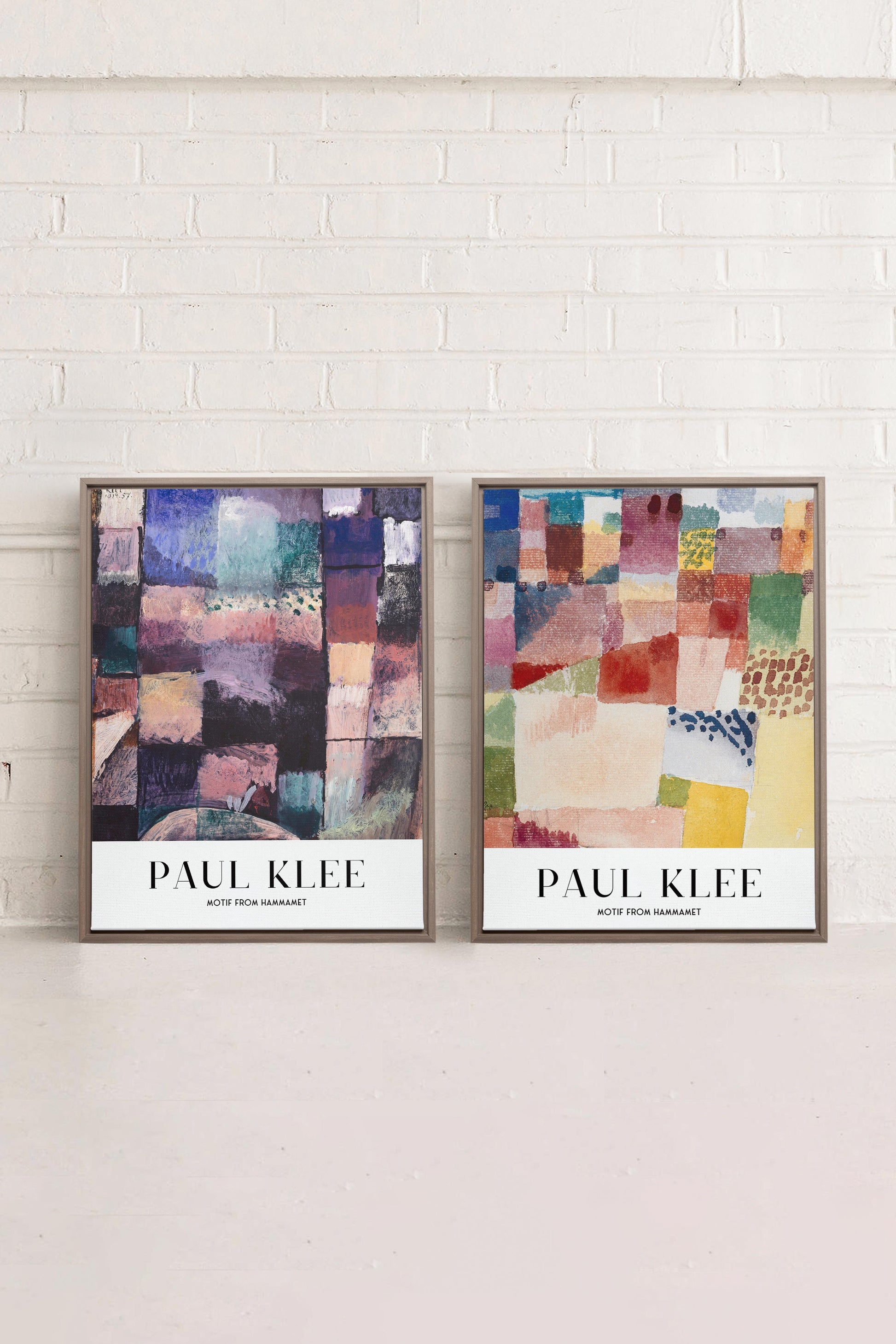 DUO PAUL KLEE (2 Works on Stretched Canvas)