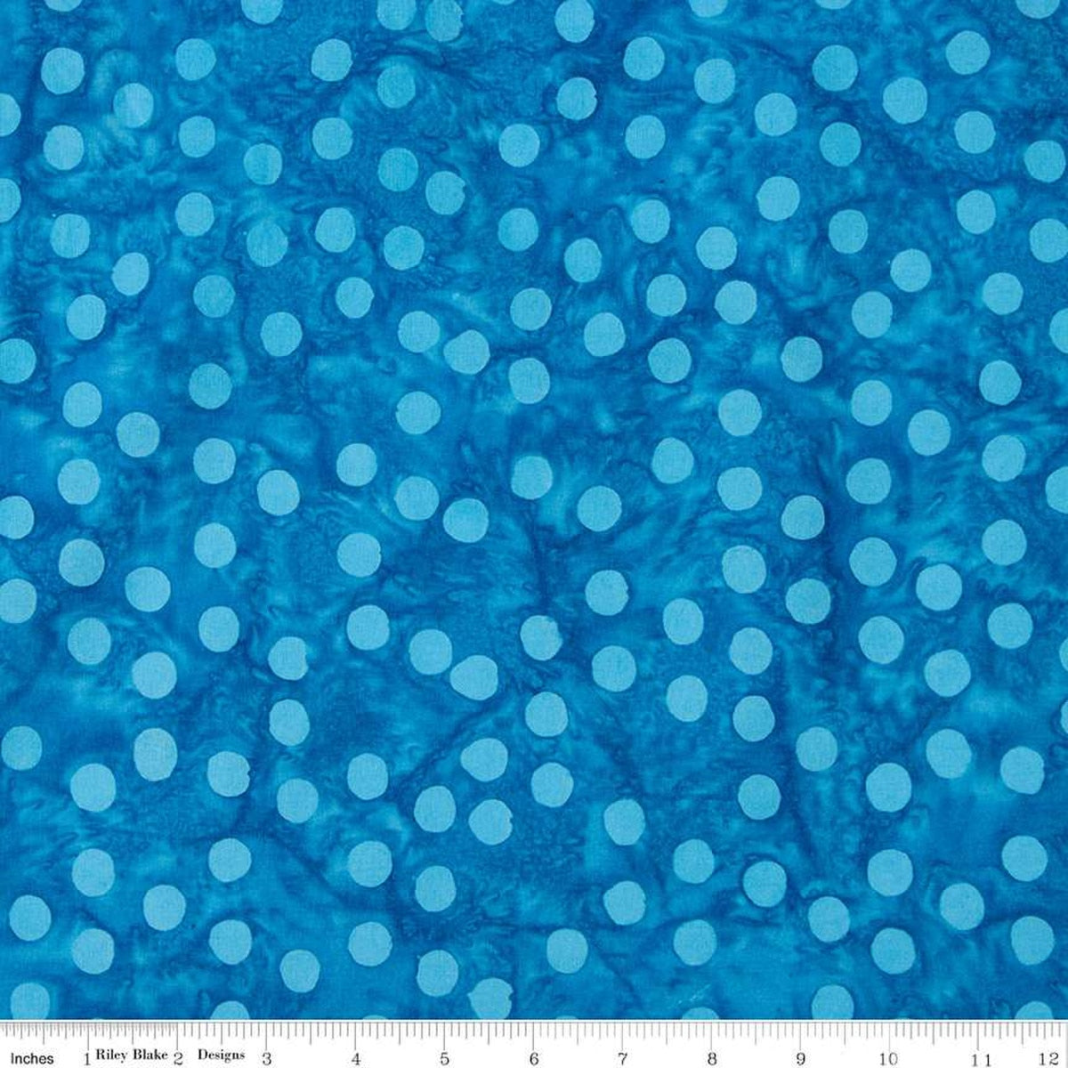 Riley Blake - Expression Batiks - Elemental -  Polka Pop - Ocean Blue