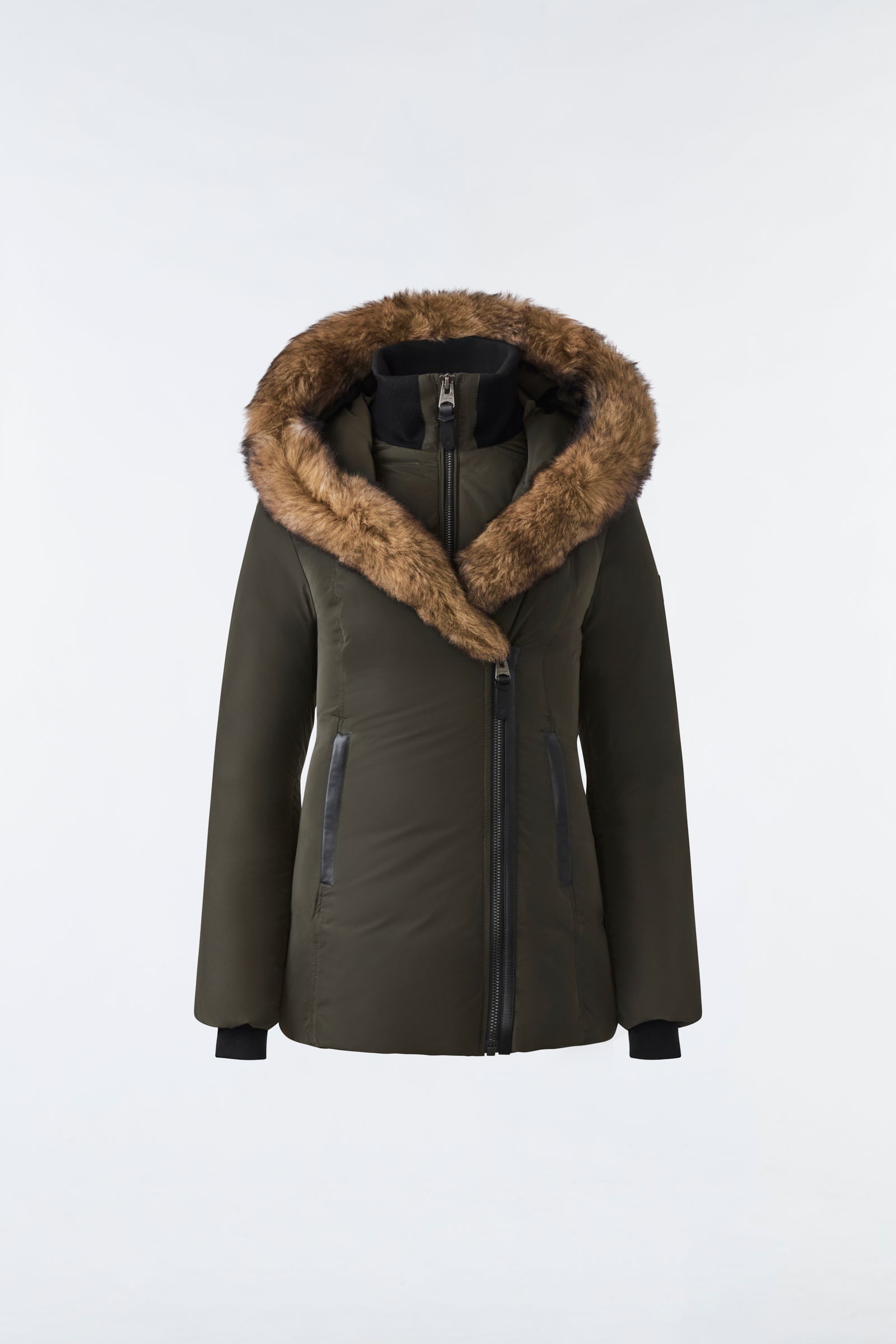 Manteau en duvet ADALI avec col Signature Mackage en peau de mouton
